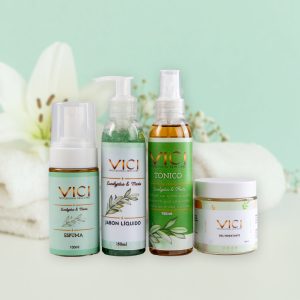 Línea cosmética facial masculina